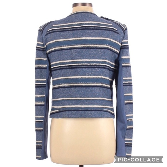 BCBGMaxAzria Tweed Striped Moto Jacket - Picture 2 of 3